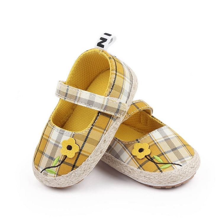 Yellow Check Shoes SH7057B