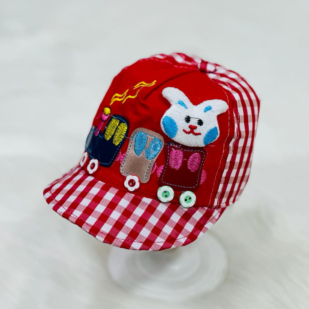 Baby Girl Fashion Red & White Cap CP5027C