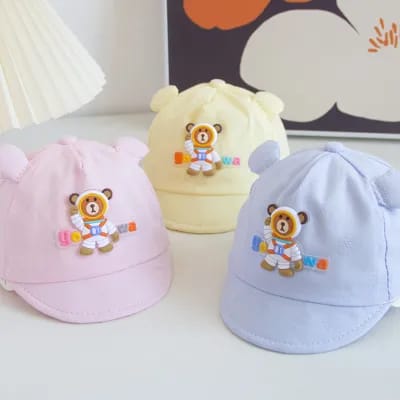 Pink Baby Sunshade Sunscreen Breathable Cartoon Baseball Cap CP5062B