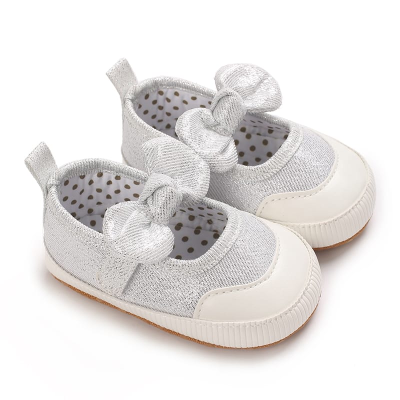 White Toddler Baby Girls Bowknot Princess Soft Sole Anti Slip Walking Booties BTS9106A