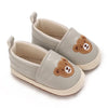 Gray Baby Animal Print Shoes Soft Comfortable PU Cute Bear Booties BTS9112A
