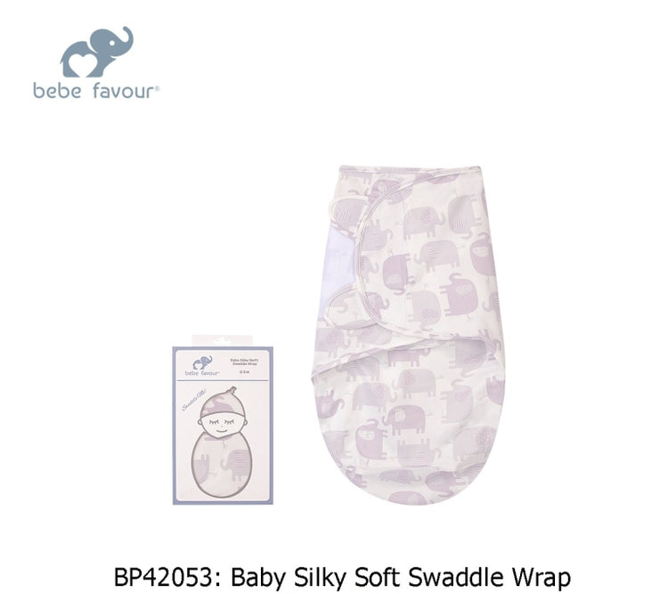 BF White Elephant Printed Swaddle TB6513B