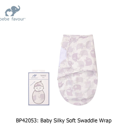 BF White Elephant Printed Swaddle TB6513B