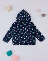 JF Baby Girl Hearts Blue Zipper Hoodie HJ