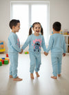JF 2 PC Ferozi Color Autumn & Winter Terry Fabric Track Suit, Sweatshirt and Trouser Set TS6418G