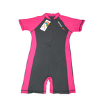 Pink & Black Swimming Costume Front Zipper for Girls SWM6051C