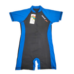 Blue & Black Swimming Costume Front Zipper for Girls SWM6051B