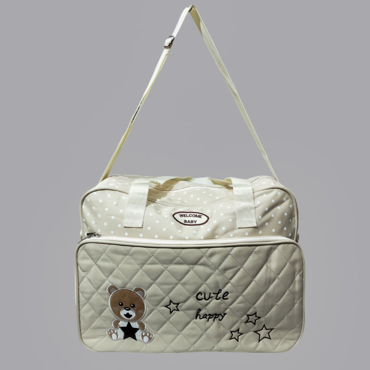 Cream Color Cute Happy Bag with Mat BG5527B