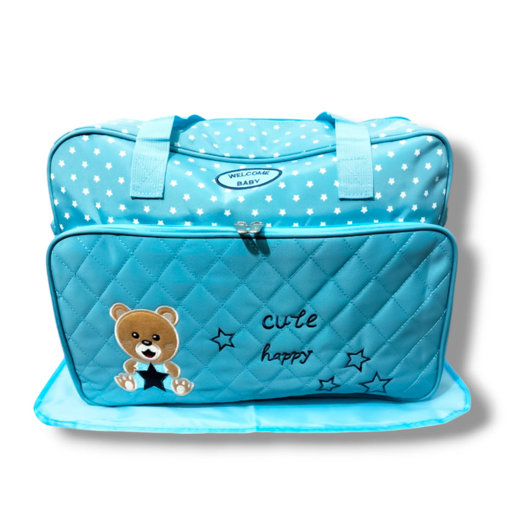 Silver Blue Cute Happy Bag with Mat BG5527C