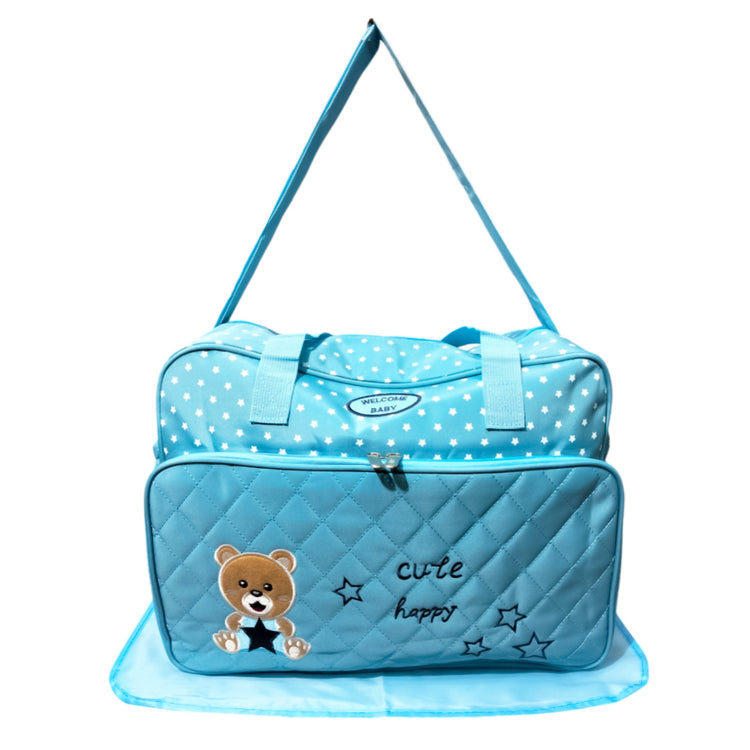 Silver Blue Cute Happy Bag with Mat BG5527C