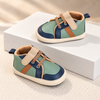 JF Saga Green & Navy Blue Baby Retro Sport Hight-top Booties BTS9128E