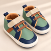 JF Saga Green & Navy Blue Baby Retro Sport Hight-top Booties BTS9128E