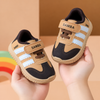 JF Tan & Dark Brown Little Champs Retro Shoes SH7196G
