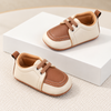 JF Cream & Tan Baby Classic Lace-Up Booties BTS9129A