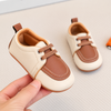 JF Cream & Tan Baby Classic Lace-Up Booties BTS9129A