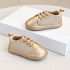 JF Champagne Gold Baby Sparkle Luxe High-Top Booties BTS9129E