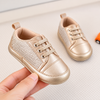 JF Champagne Gold Baby Sparkle Luxe High-Top Booties BTS9129E
