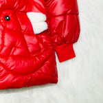 Girls Red Warm Inner Furr Hoodied Puffer Jacket HJ6202B