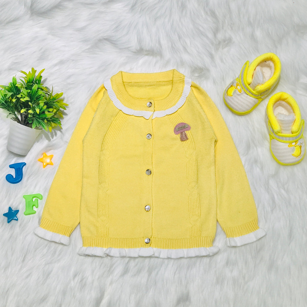 Yellow Fashion Sweater Cardigan SC6303B