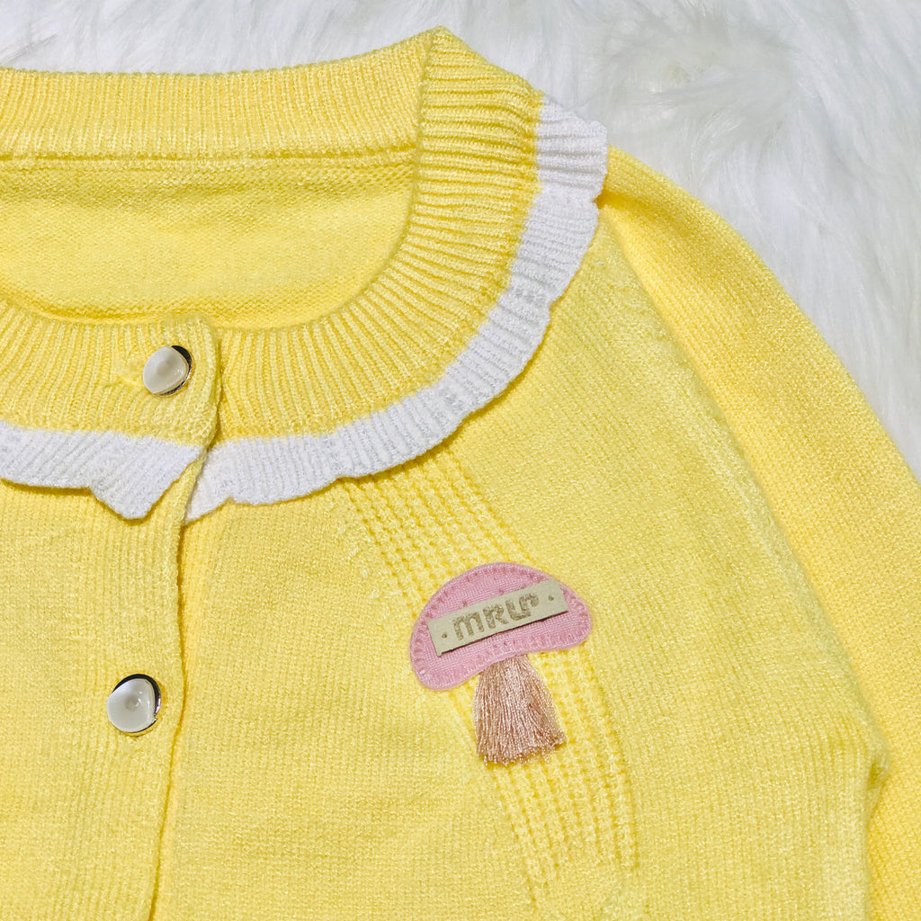 Yellow Fashion Sweater Cardigan SC6303B