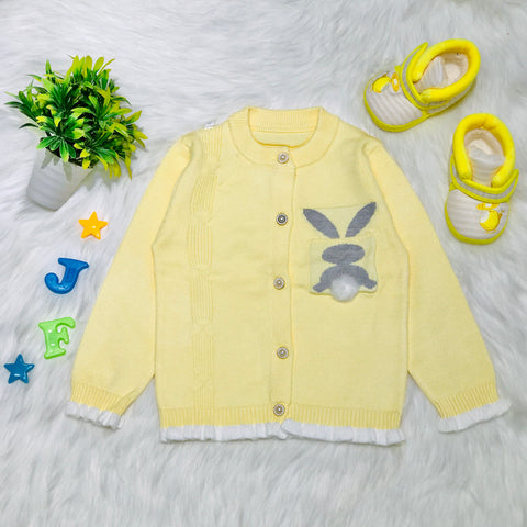 Yellow Fashion Sweater Cardigan SC6306B