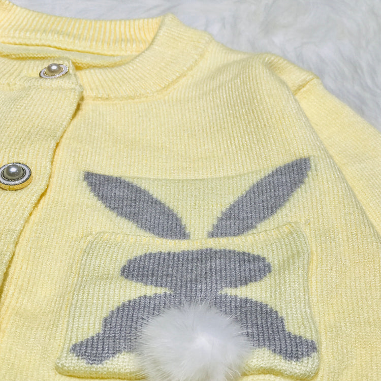 Yellow Fashion Sweater Cardigan SC6306B