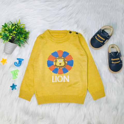 Mustard Baby Lion Fashion Sweater Cardigan SC6304B