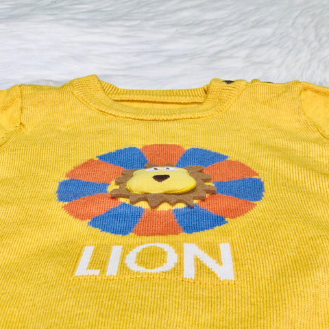 Mustard Baby Lion Fashion Sweater Cardigan SC6304B