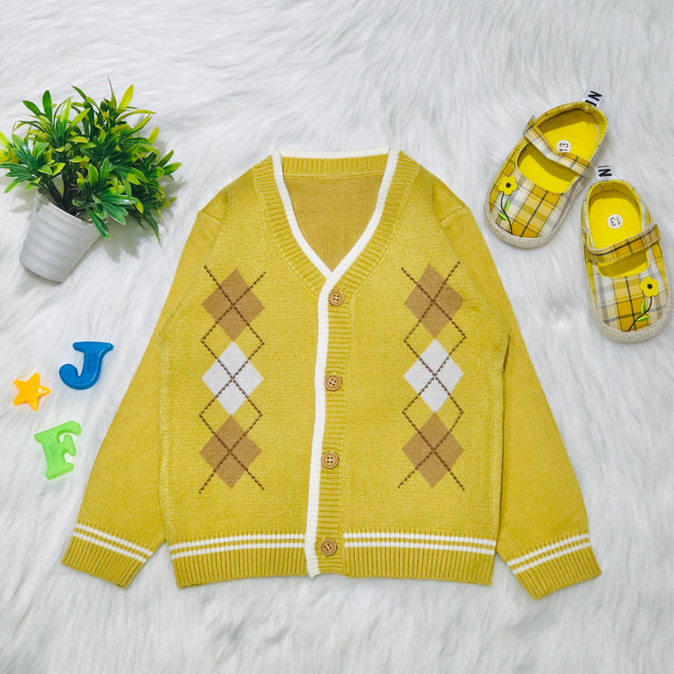 Mustard Fashion Sweater Cardigan SC6305B