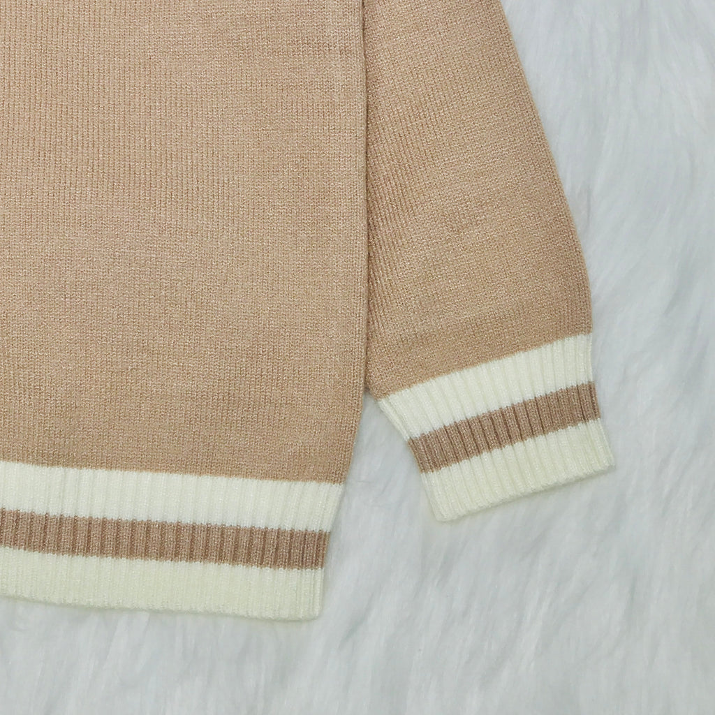 Beige Color Baby Fashion Sweater Cardigan SC6308A