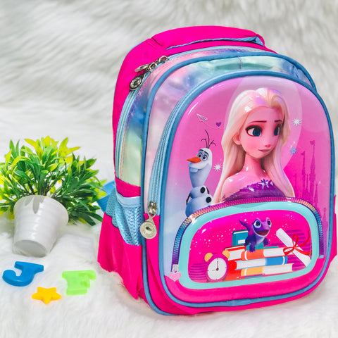 Premium Quality Alska 3 D School Bag for Girls of Preschool & Grade 1-5 BG5535A