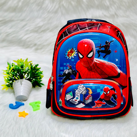 Premium Quality Spiderman 3 D School Bag for Boys of Preschool & Grade 1-5 BG5535B