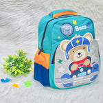 See Green Bear & Slogan Graphic Functional Backpack School Bag BG5540E