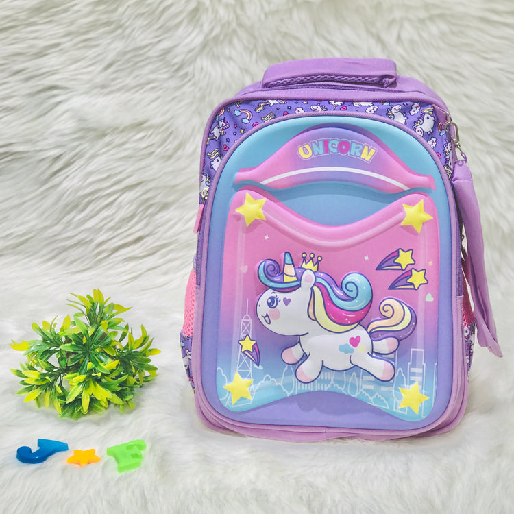 Purple Unicorn School Backpack With Pouch Bag 2 Pc BG5541A