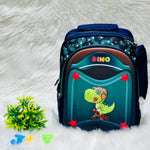 Navy Blue Dino School Backpack With Pouch Bag 2 Pc BG5541F