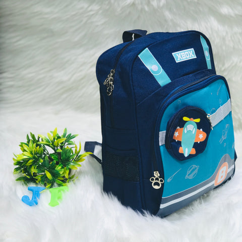 Navy Blue Waterproof Backpack, School Bags for Boys and Girls Aged 3-6, 1-2 Grade Student Bags BG5543B