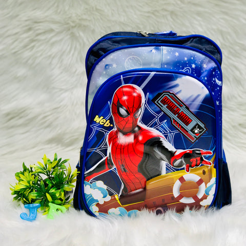 Navy Blue Spider Man 16 Inches Premium Quality Boys School Bag BG5544A