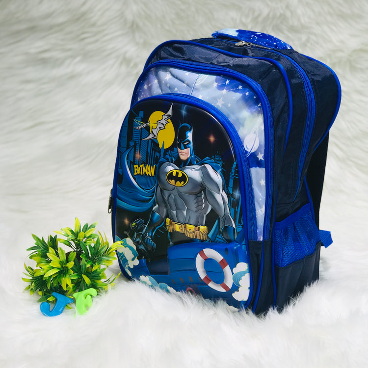 Navy Blue Batman 16 Inches Premium Quality Boys School Bag BG5544D