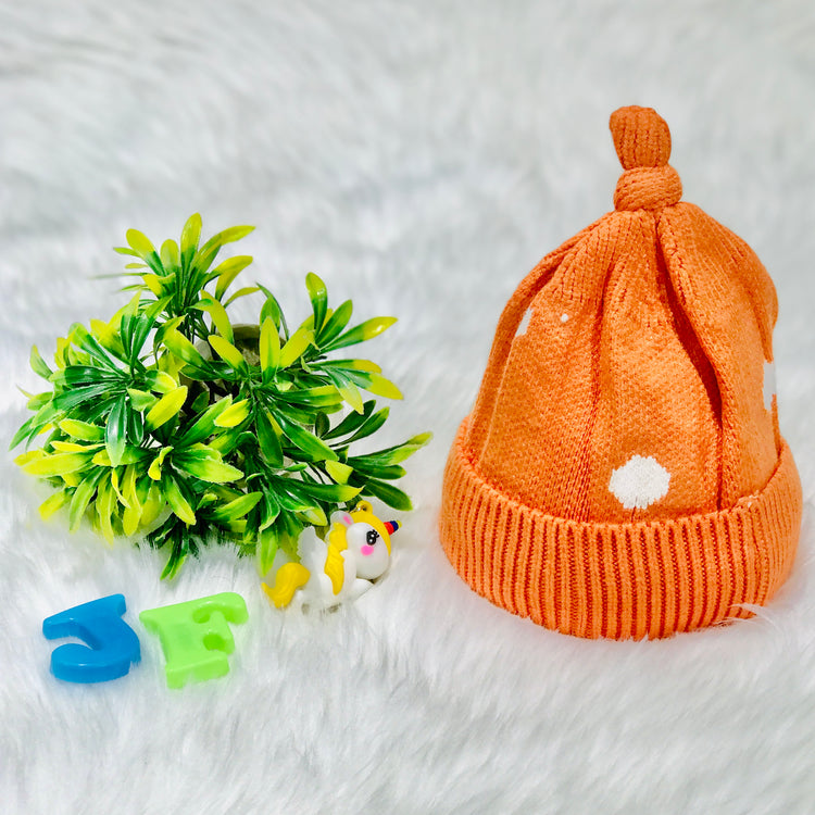 Orange Cute Rabbit Toddlers Hat Winter Knitted Woolen Warm Cap CP5076C