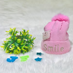 Light Purple Winter Baby Knitted Woolen Warm Cap  (1-3 Years) CP5077F