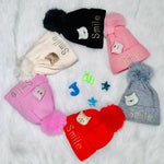 Pink Winter Baby Knitted Woolen Warm Cap  (1-3 Years) CP5077C