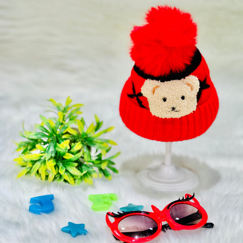 Red Baby Winter Woolen Warm Cap CP5078A