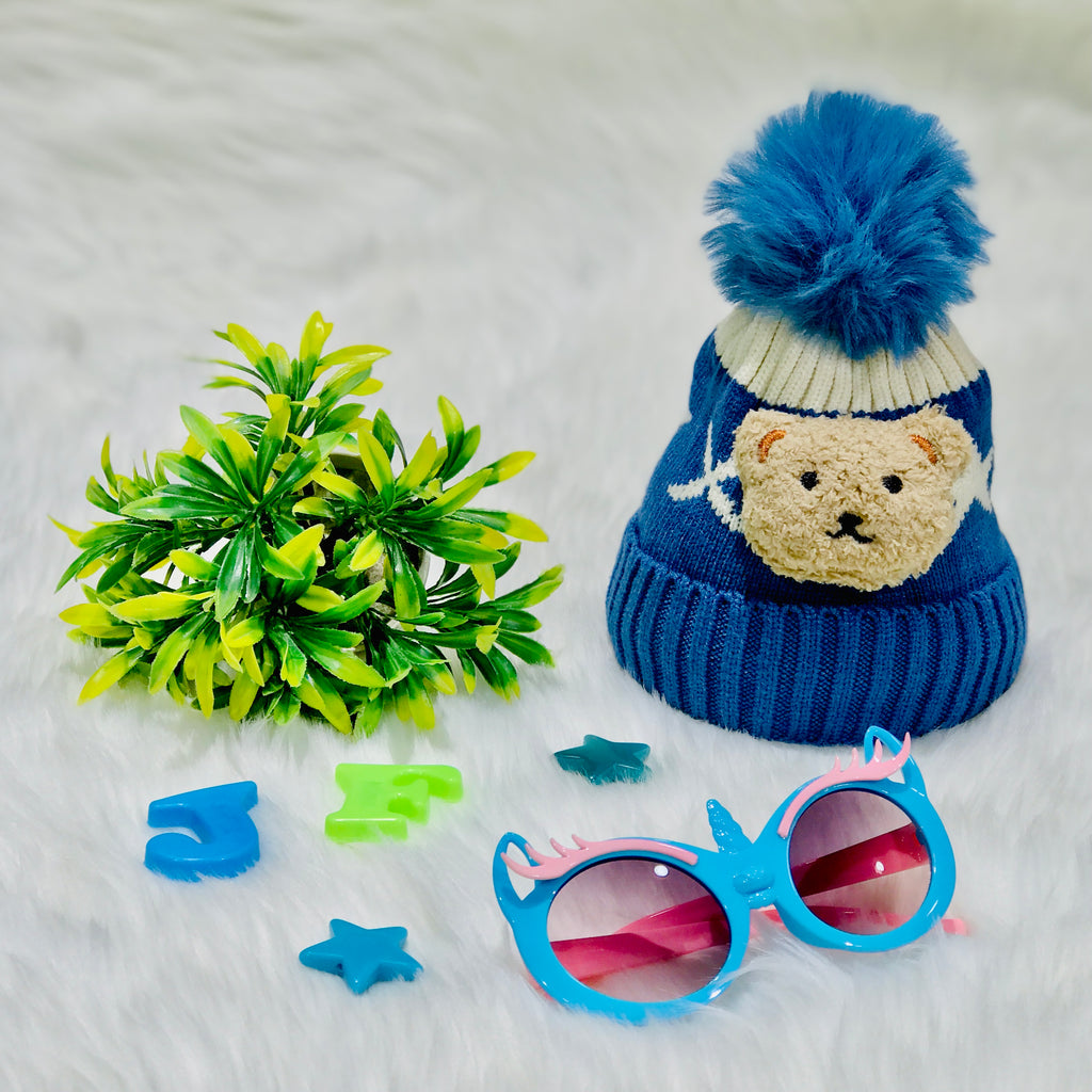 Blue Baby Winter Woolen Warm Cap CP5078B