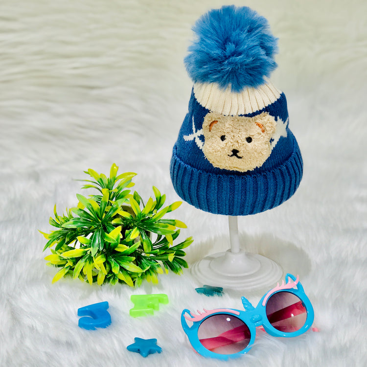 Blue Baby Winter Woolen Warm Cap CP5078B