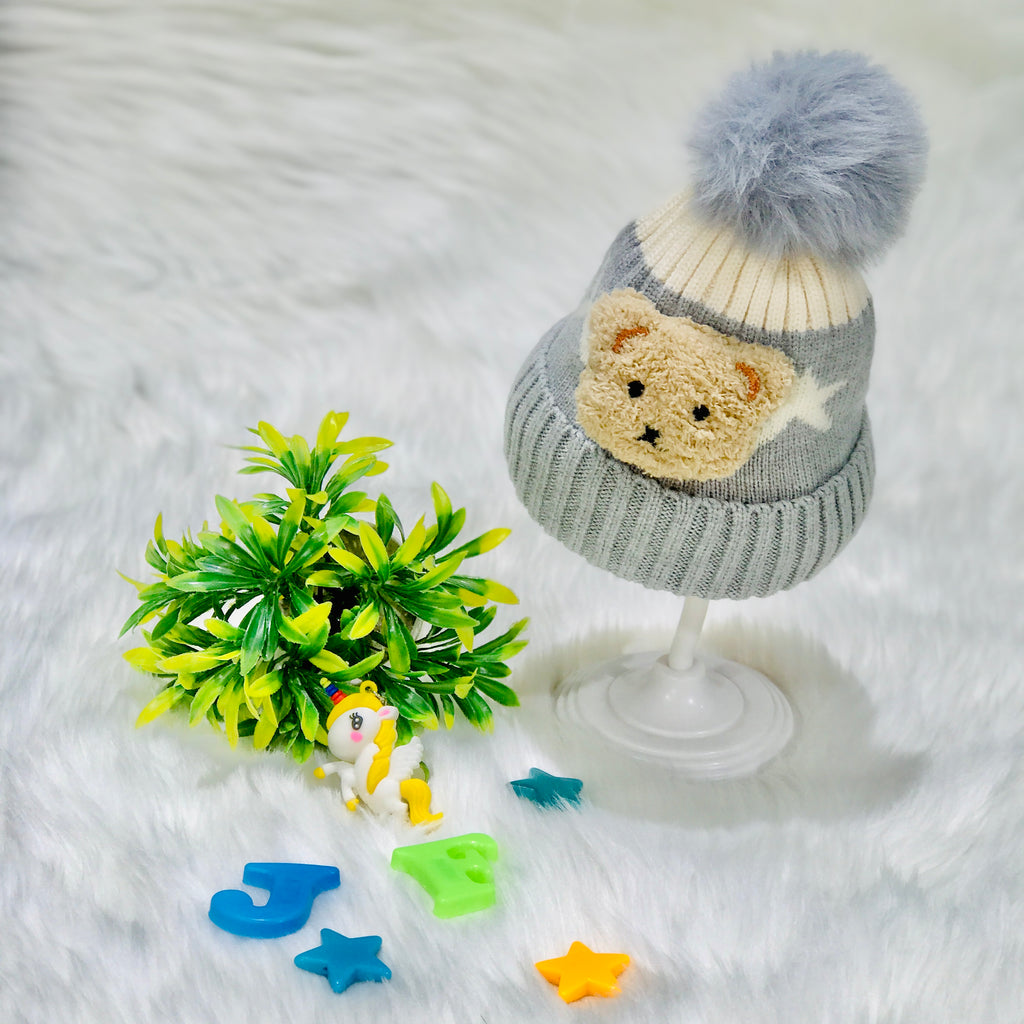 Gray Baby Winter Woolen Warm Cap CP5078C