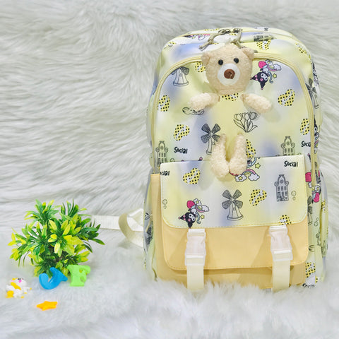 Yellow Diaper Bag for Mother Travel - Baby Bear Diaper Backpack Bag BG5547A