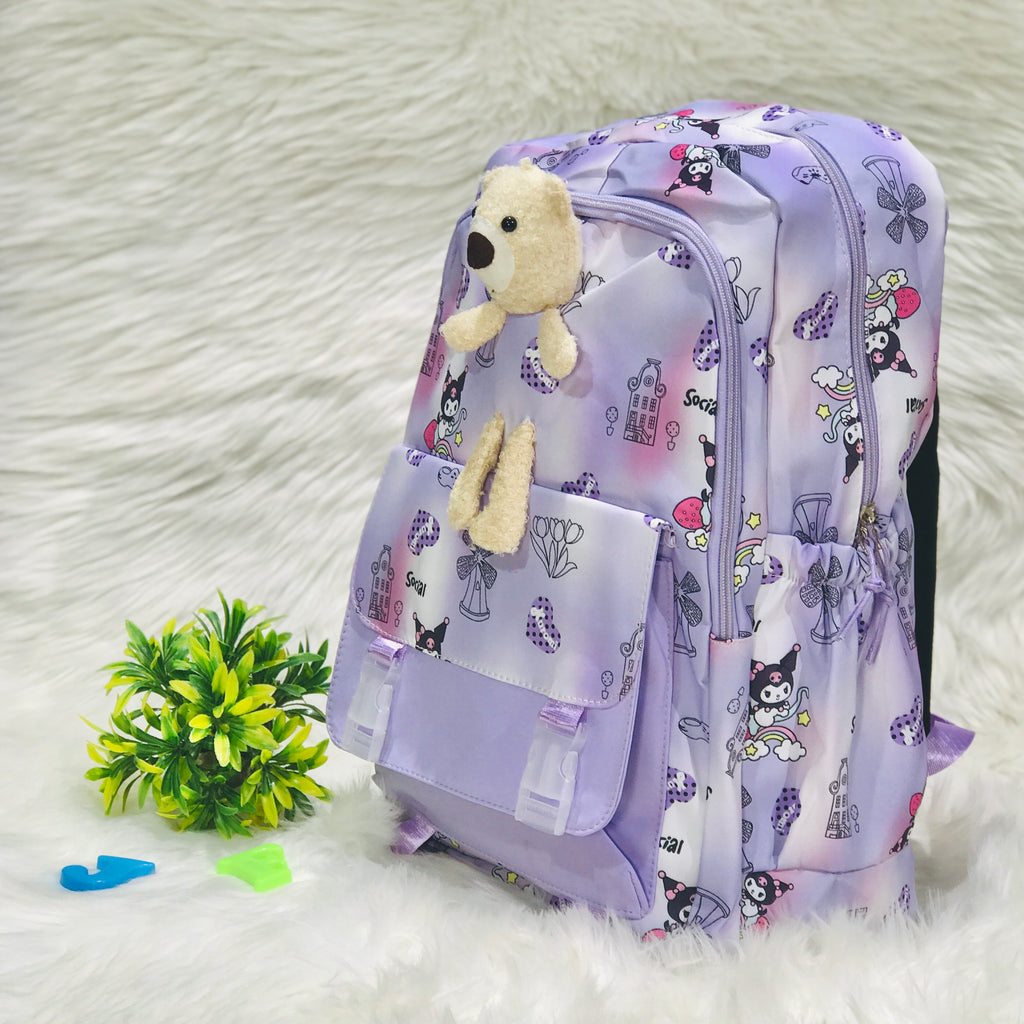 Purple Diaper Bag for Mother Travel - Baby Bear Diaper Backpack Bag BG5547C