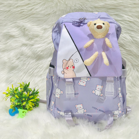 Purple Diaper Bag for Mother Travel - Baby Bear Diaper Backpack Bag BG5548A