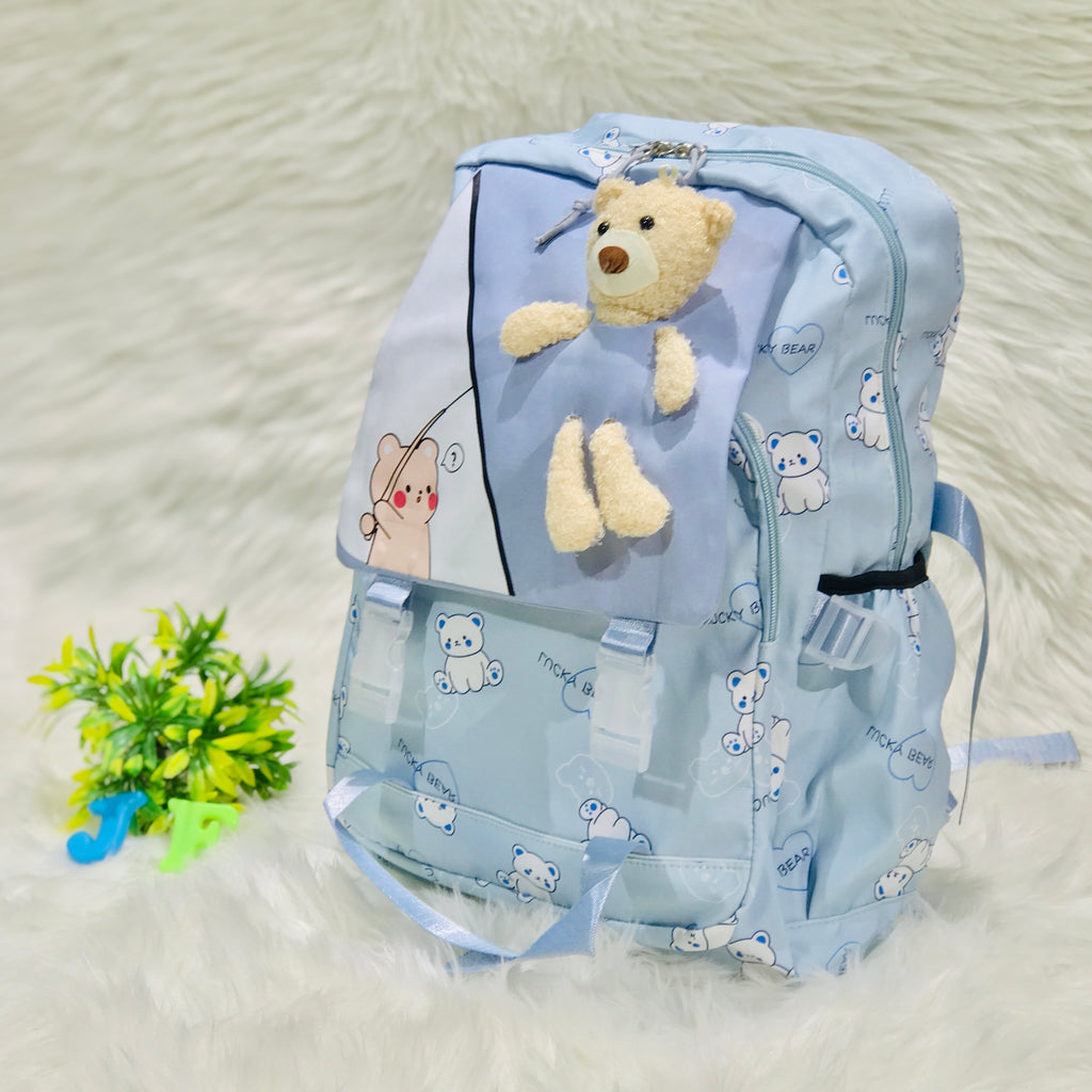 Sky Blue Diaper Bag for Mother Travel - Baby Bear Diaper Backpack Bag BG5548D