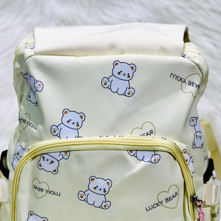 Cream Diaper Bag for Mother Travel - Baby Bear Diaper Backpack Bag BG5548B